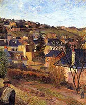 Blue Roofs Rouen 1884 By Paul Gauguin