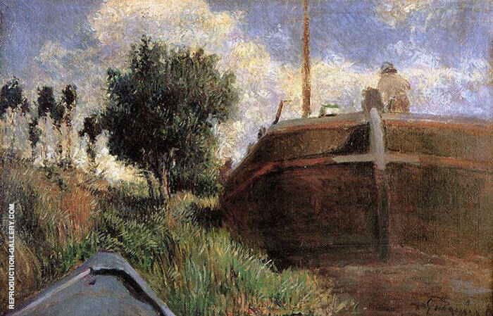 Blue Barge 1882 by Paul Gauguin | Oil Painting Reproduction