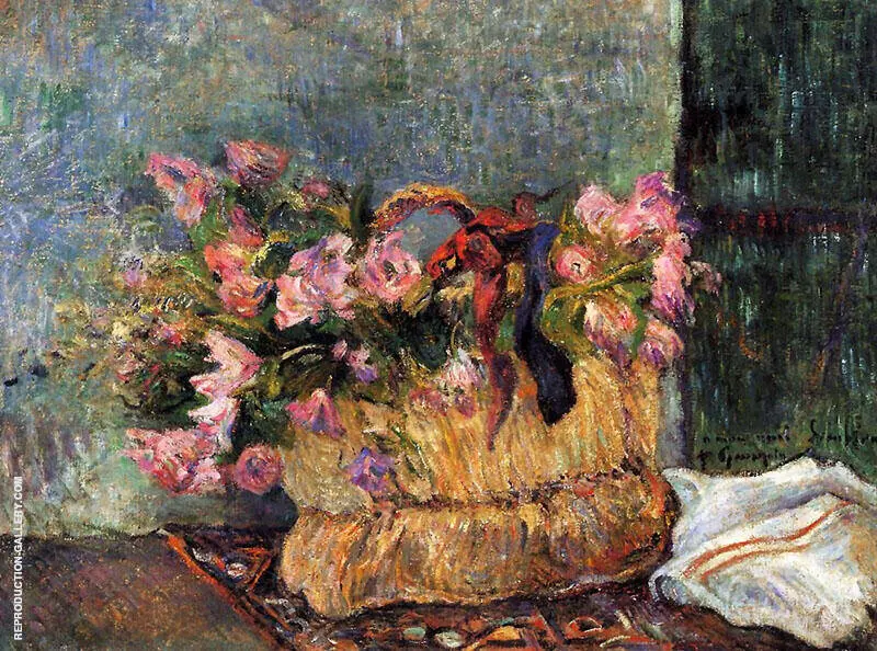 Basket of Flowers 1884 By Paul Gauguin