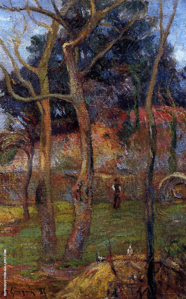 Bare Trees 1885 by Paul Gauguin | Oil Painting Reproduction
