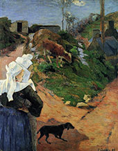 Breton Women at the Turn 1888 By Paul Gauguin