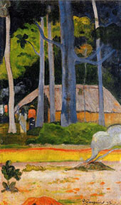 Cabin Under the Trees 1892 By Paul Gauguin