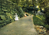 In The Park a by Path 1890 By William Merritt Chase