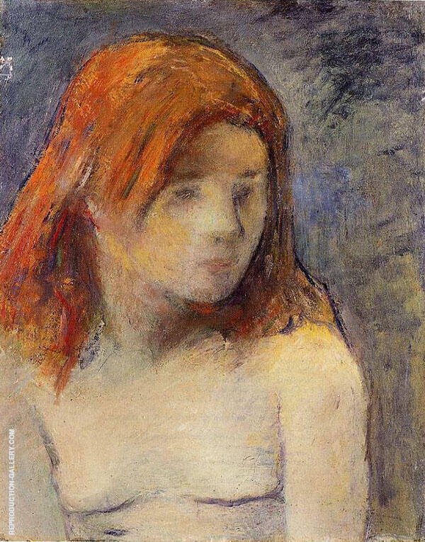 Bust of a Nude Girl 1884 by Paul Gauguin | Oil Painting Reproduction