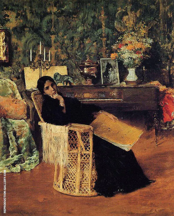 In The Studio By William Merritt Chase
