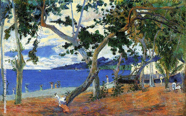 By the Seashore 1887 by Paul Gauguin | Oil Painting Reproduction