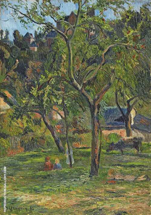 An Orchard under the Church at Bihorel 1884 By Paul Gauguin
