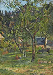 An Orchard under the Church at Bihorel 1884 By Paul Gauguin