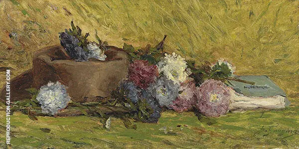 China Asters Hat and Book 1876 By Paul Gauguin