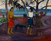 Under the Pandanus I Raro te Oviri 1891 II By Paul Gauguin