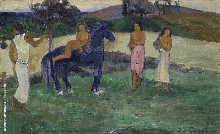 Composition with Figures in a Horse By Paul Gauguin