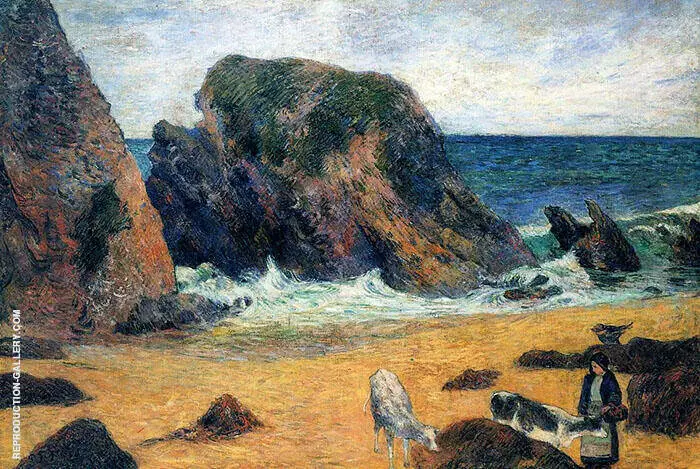 Cows by the Sea 1886 By Paul Gauguin