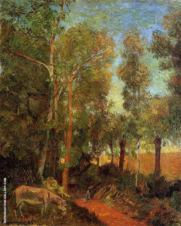Donkey by the Lane 1885 By Paul Gauguin