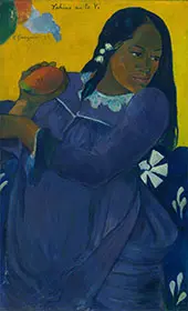Woman of the Mango Vahine no te vi 1892 By Paul Gauguin