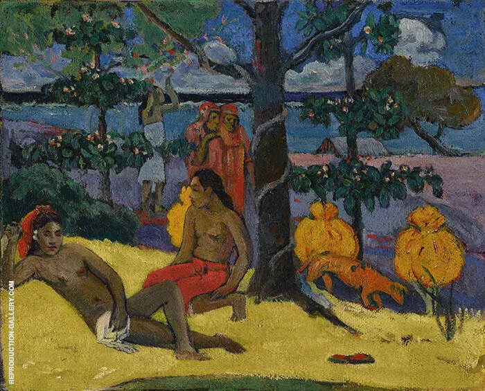 Women with Mangoes, Te Arii Vahine 1896 By Paul Gauguin