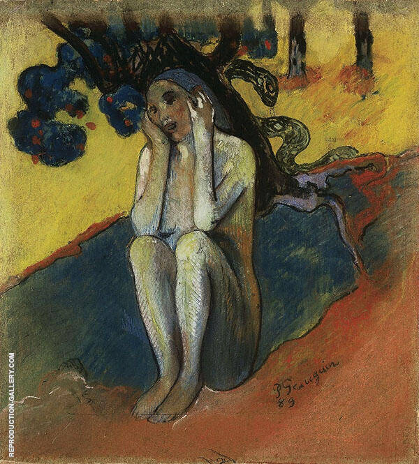 Eve Don't Listen to the Liar by Paul Gauguin | Oil Painting Reproduction