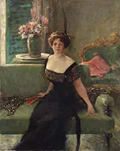 Portrait of a Lady in Black Annie Traquair Lang 1911 By William Merritt Chase