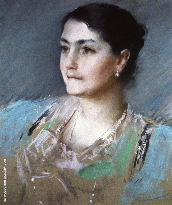 Portrait of Mrs William Chase By William Merritt Chase