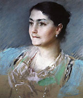 Portrait of Mrs William Chase By William Merritt Chase