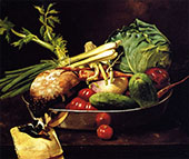 Still Life with Vegetables By William Merritt Chase