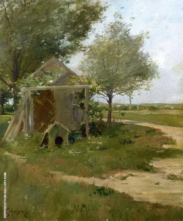 The Back Yard Shinnecock Long Island New York By William Merritt Chase