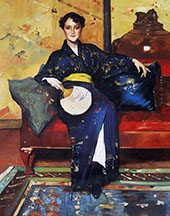 The Blue Kimono By William Merritt Chase
