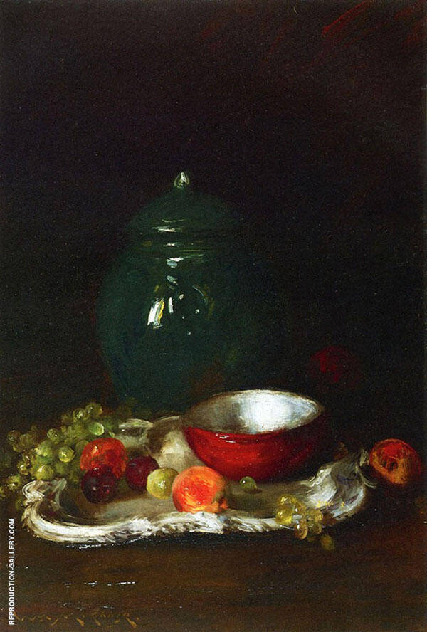 The Little Red Bowl by William Merritt Chase | Oil Painting Reproduction