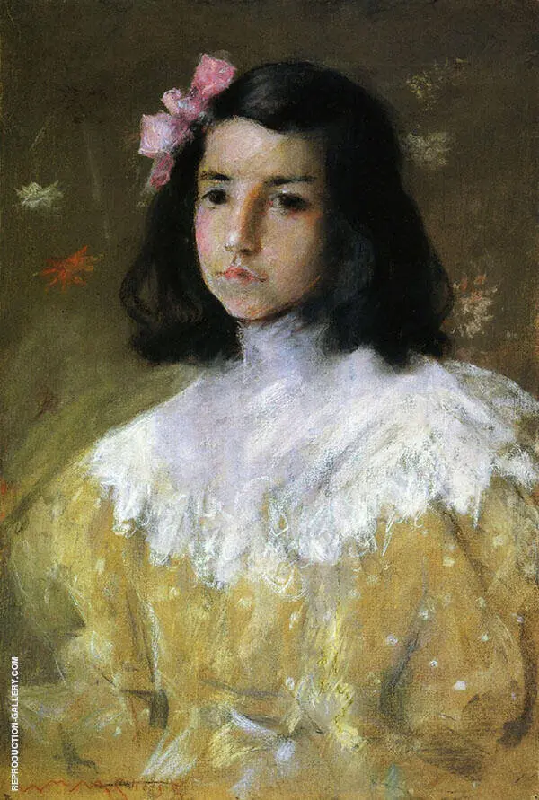 The Pink Bow By William Merritt Chase