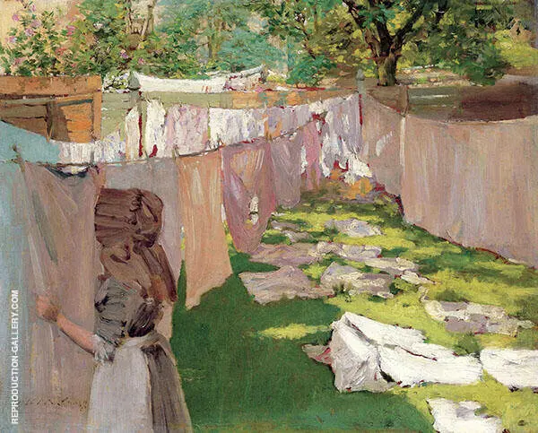 Wash Day A Back Yard Reminiscence of Brooklyn 1886 By William Merritt Chase