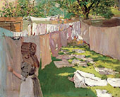 Wash Day A Back Yard Reminiscence of Brooklyn 1886 By William Merritt Chase