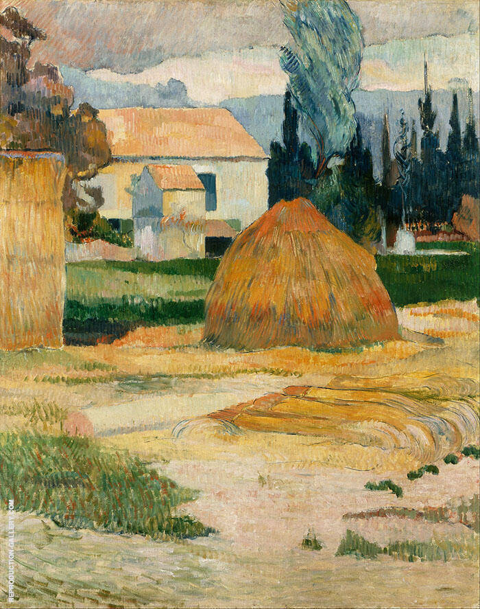 Haystack near Arles 1888 by Paul Gauguin | Oil Painting Reproduction
