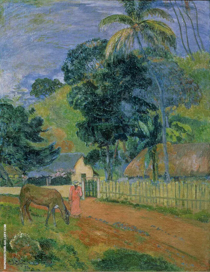 Horse on the Road, Tahitian Landscape 1899 By Paul Gauguin