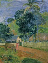 Horse on the Road, Tahitian Landscape 1899 By Paul Gauguin