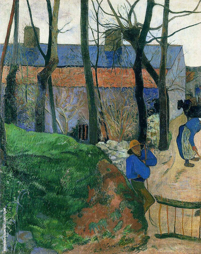 House in Pouldu 1890 by Paul Gauguin | Oil Painting Reproduction