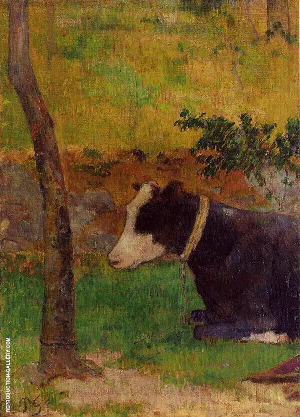 Kneeling Cow 1888 By Paul Gauguin