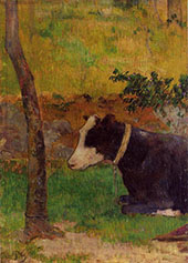 Kneeling Cow 1888 By Paul Gauguin