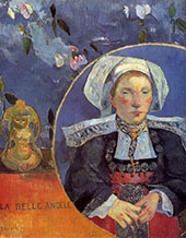 La Belle Angele, Madam Satre the Inkeeper at Pont Aven 1889 By Paul Gauguin