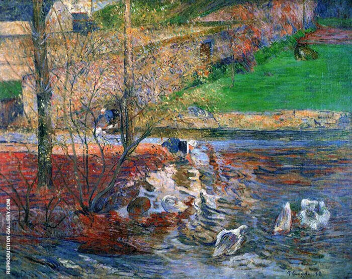 Landscape with Geese 188 By Paul Gauguin