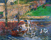 Landscape with Geese 188 By Paul Gauguin