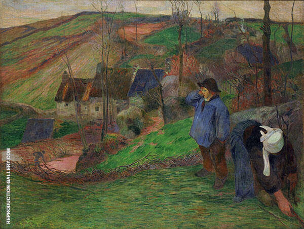 Little Breton Shepherd 1888 by Paul Gauguin | Oil Painting Reproduction