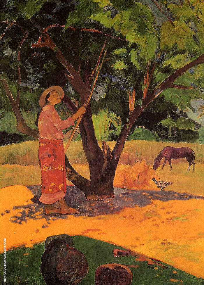 The Lemon Picker, Mau Taporo, 1891 | Oil Painting Reproduction