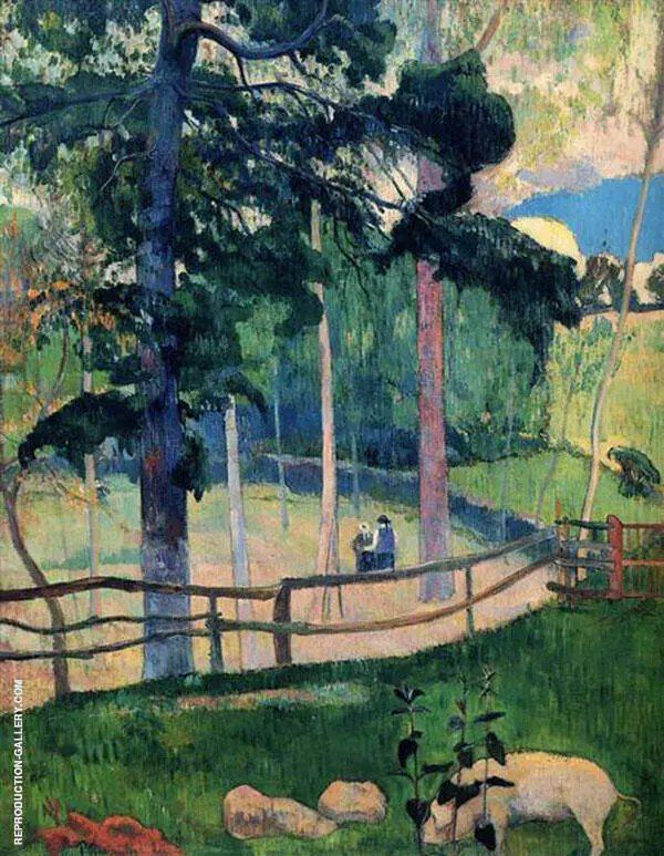 Nostalgic Promenade 1889 By Paul Gauguin