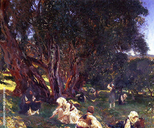Albanian Olive Gatherers 1909 | Oil Painting Reproduction