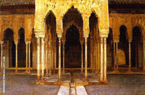 Alhambra Patio de los Leones | Oil Painting Reproduction