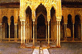 Alhambra Patio de los Leones By John Singer Sargent