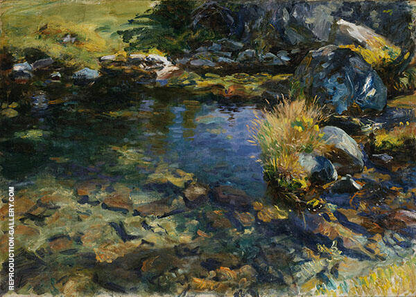 Alpine Pool 1907 by John Singer Sargent | Oil Painting Reproduction