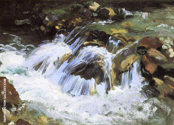 A Mountain Stream Tyrol by John Singer Sargent | Oil Painting Reproduction