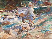 An Artist at His Easel By John Singer Sargent