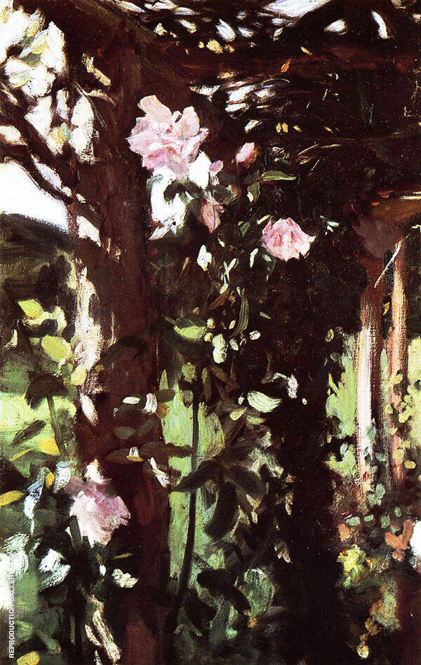 A Rose Trellis aka Roses at Oxfordshire 1886 | Oil Painting Reproduction
