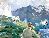 Artist in The Simplon 1909 By John Singer Sargent